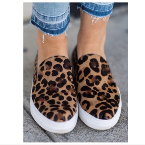 Shoes - LAST PAIR! Leopard Print Slip On Sneaker